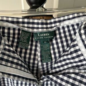 Lauren Ralph Lauren Navy and White Checkered Dress
